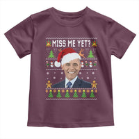 Funny Obama Ugly Xmas Toddler T Shirt Miss Me Yet Pajamas Ugly - Wonder Print Shop
