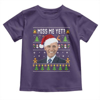 Funny Obama Ugly Xmas Toddler T Shirt Miss Me Yet Pajamas Ugly - Wonder Print Shop