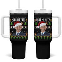 Funny Obama Ugly Xmas Tumbler With Handle Miss Me Yet Pajamas Ugly - Wonder Print Shop