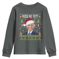 Funny Obama Ugly Xmas Youth Sweatshirt Miss Me Yet Pajamas Ugly - Wonder Print Shop