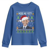 Funny Obama Ugly Xmas Youth Sweatshirt Miss Me Yet Pajamas Ugly - Wonder Print Shop