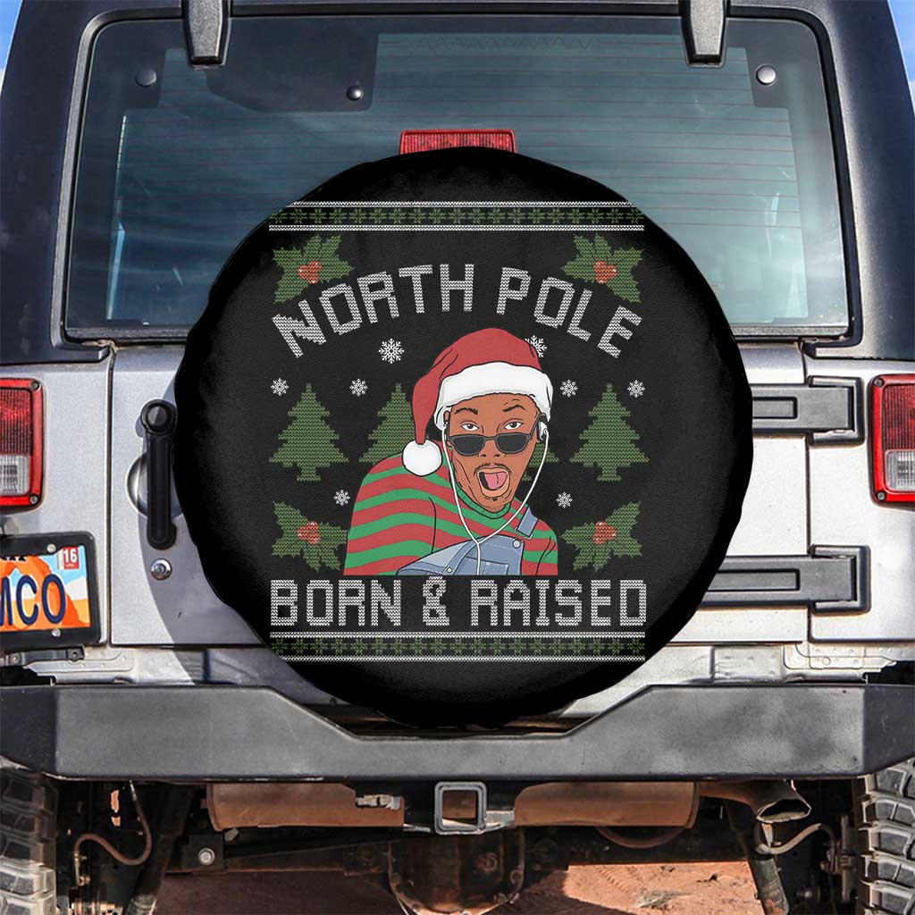 Funny Ugly Christmas Spare Tire Cover Fresh North Pole Born Raised Prince - Wonder Print Shop