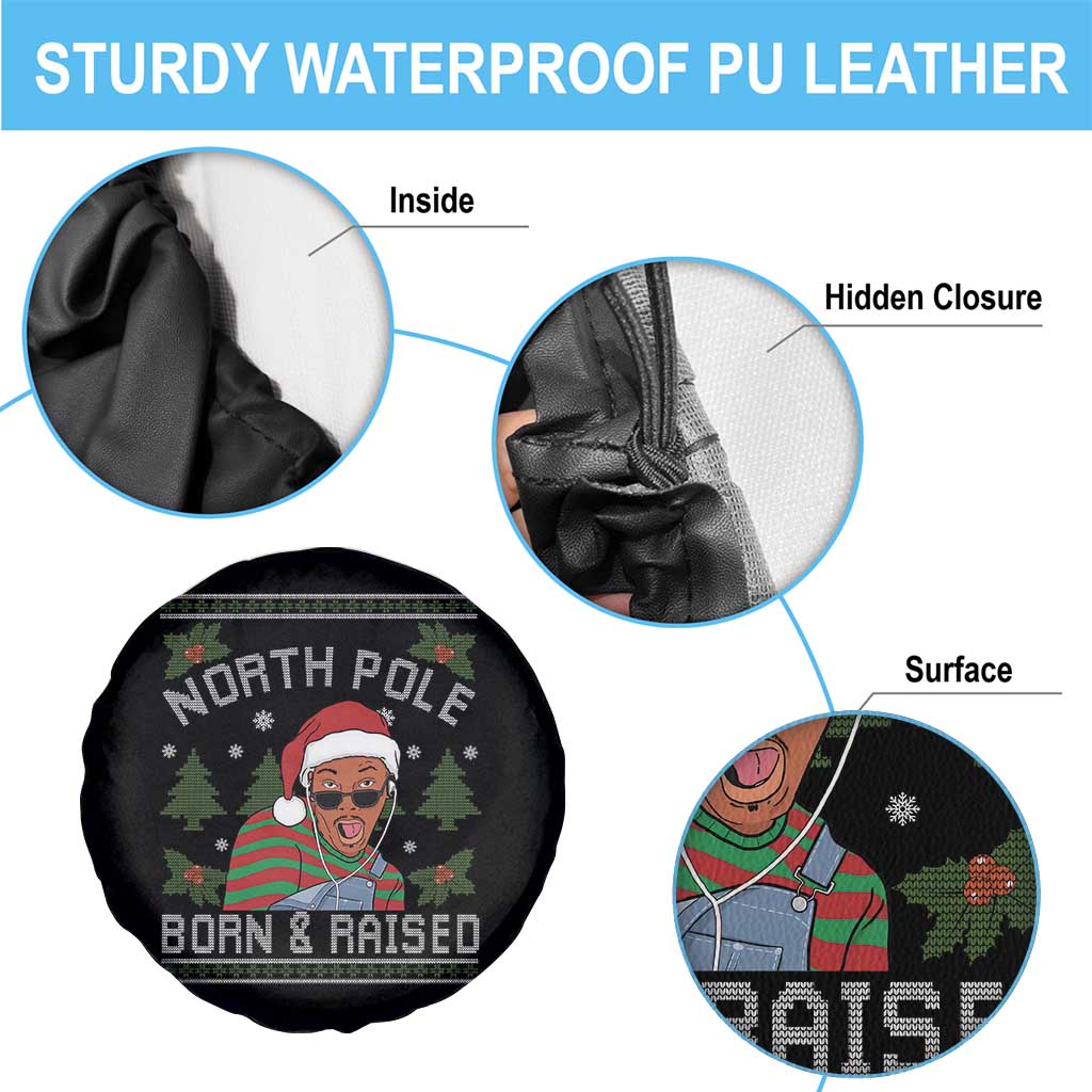 Funny Ugly Christmas Spare Tire Cover Fresh North Pole Born Raised Prince - Wonder Print Shop
