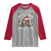 Funny Ugly Christmas Raglan Shirt Fresh North Pole Born Raised Prince - Wonder Print Shop