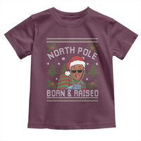 Funny Ugly Christmas Toddler T Shirt Fresh North Pole Born Raised Prince - Wonder Print Shop