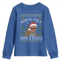 Funny Ugly Christmas Youth Sweatshirt Fresh North Pole Born Raised Prince - Wonder Print Shop