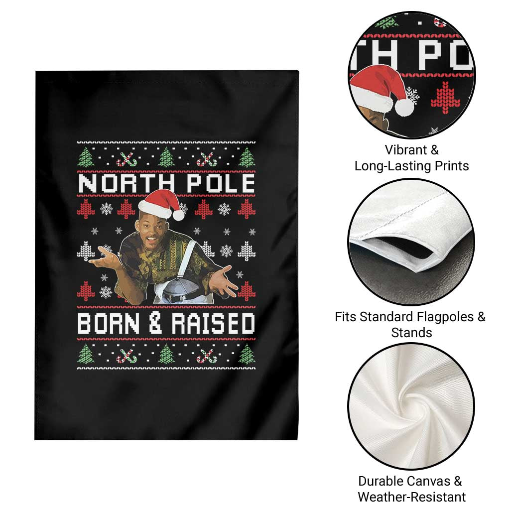 Funny Ugly Christmas Garden Flag Fresh North Pole Born and Raised Prince - Wonder Print Shop