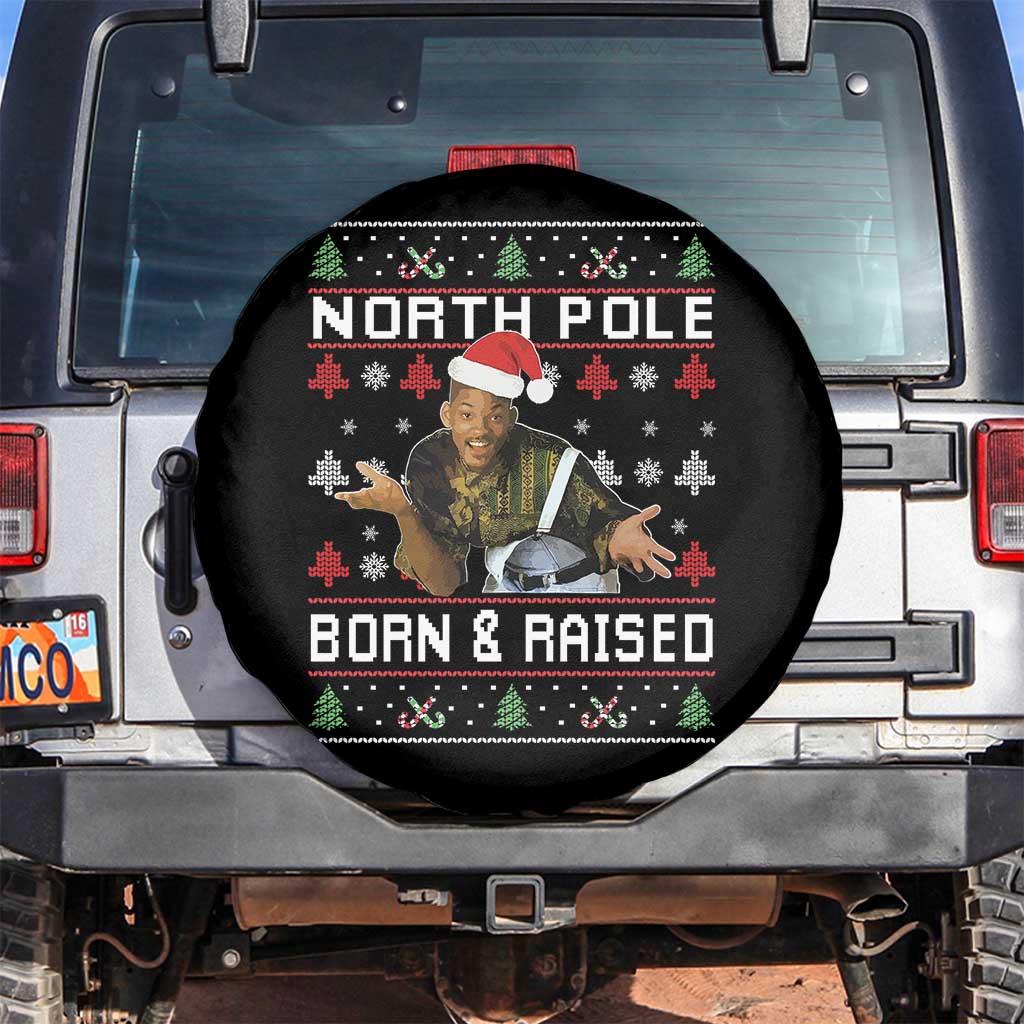 Funny Ugly Christmas Spare Tire Cover Fresh North Pole Born and Raised Prince - Wonder Print Shop