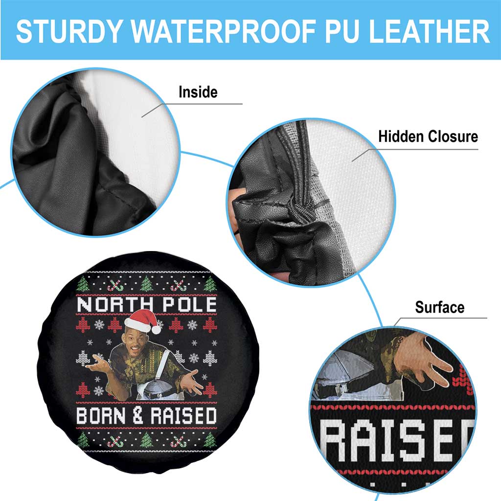 Funny Ugly Christmas Spare Tire Cover Fresh North Pole Born and Raised Prince - Wonder Print Shop