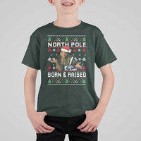 Funny Ugly Christmas T Shirt For Kid Fresh North Pole Born and Raised Prince - Wonder Print Shop