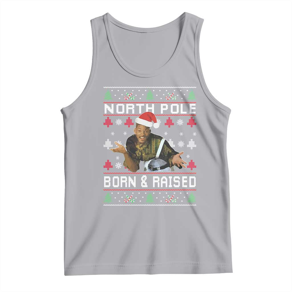 Funny Ugly Christmas Tank Top Fresh North Pole Born and Raised Prince - Wonder Print Shop