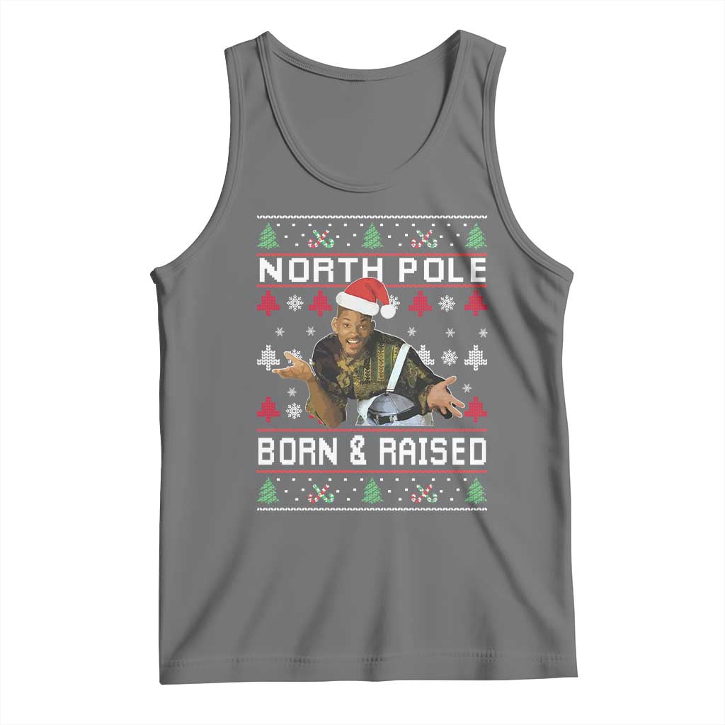 Funny Ugly Christmas Tank Top Fresh North Pole Born and Raised Prince - Wonder Print Shop