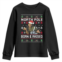 Funny Ugly Christmas Youth Sweatshirt Fresh North Pole Born and Raised Prince - Wonder Print Shop