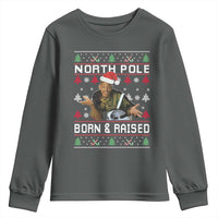 Funny Ugly Christmas Youth Sweatshirt Fresh North Pole Born and Raised Prince - Wonder Print Shop