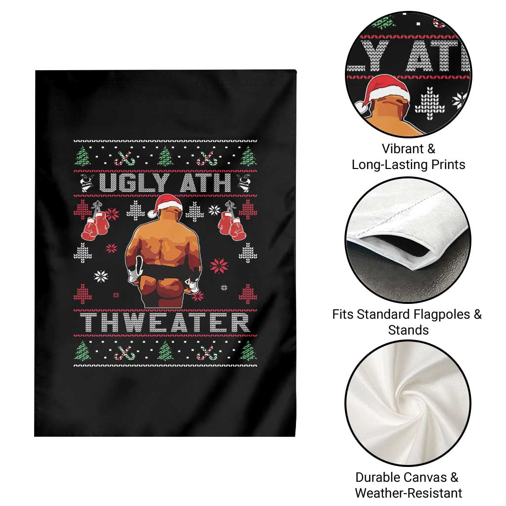 Funny Christmas Garden Flag Merry Chrithmith Ugly Ath Thweater Tyson - Wonder Print Shop