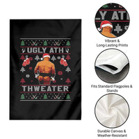 Funny Christmas Garden Flag Merry Chrithmith Ugly Ath Thweater Tyson - Wonder Print Shop