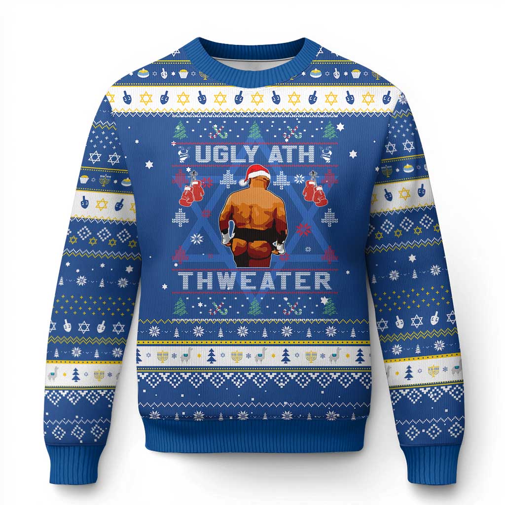 Funny Christmas Hanukkah Ugly Sweater Merry Chrithmith Ugly Ath Thweater Tyson - Wonder Print Shop