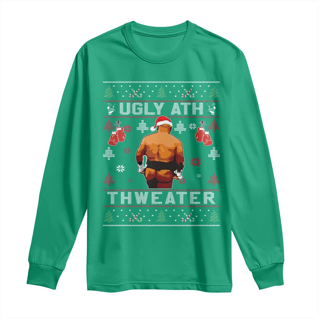 Funny Christmas Long Sleeve Shirt Merry Chrithmith Ugly Ath Thweater Tyson - Wonder Print Shop