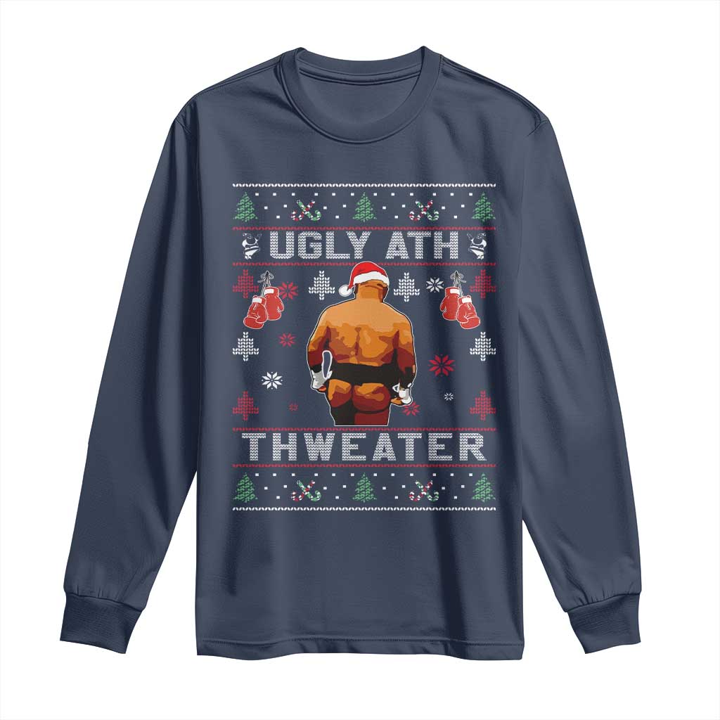 Funny Christmas Long Sleeve Shirt Merry Chrithmith Ugly Ath Thweater Tyson - Wonder Print Shop