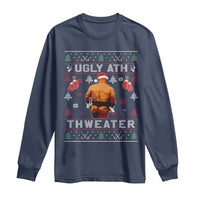 Funny Christmas Long Sleeve Shirt Merry Chrithmith Ugly Ath Thweater Tyson - Wonder Print Shop