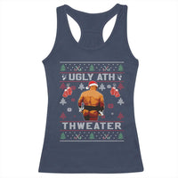 Funny Christmas Racerback Tank Top Merry Chrithmith Ugly Ath Thweater Tyson - Wonder Print Shop