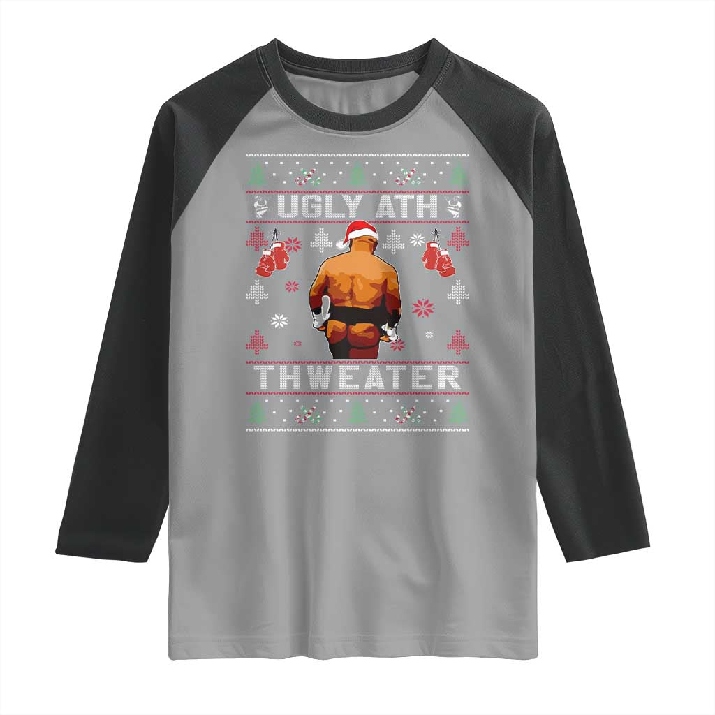 Funny Christmas Raglan Shirt Merry Chrithmith Ugly Ath Thweater Tyson - Wonder Print Shop