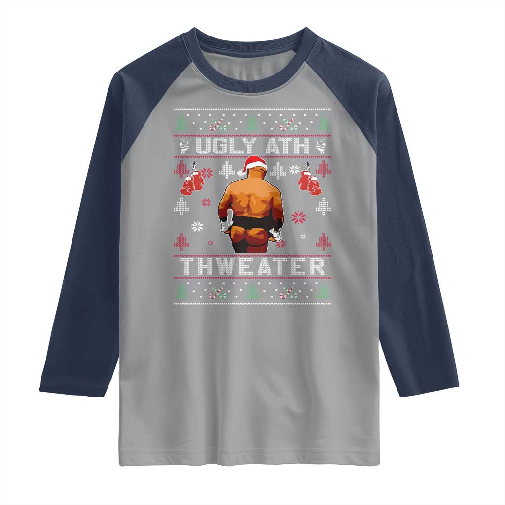 Funny Christmas Raglan Shirt Merry Chrithmith Ugly Ath Thweater Tyson - Wonder Print Shop