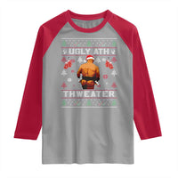 Funny Christmas Raglan Shirt Merry Chrithmith Ugly Ath Thweater Tyson - Wonder Print Shop