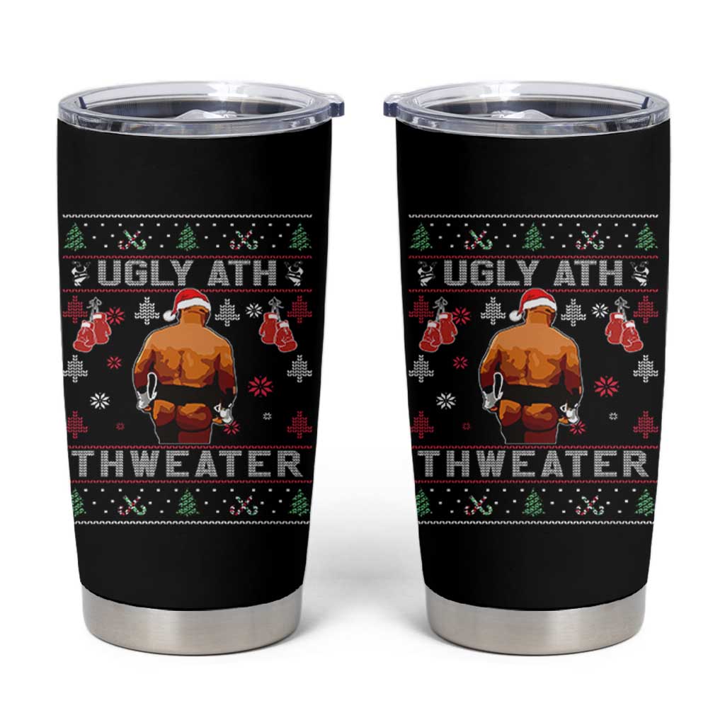 Funny Christmas Tumbler Cup Merry Chrithmith Ugly Ath Thweater Tyson - Wonder Print Shop