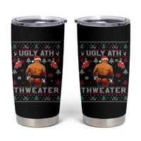 Funny Christmas Tumbler Cup Merry Chrithmith Ugly Ath Thweater Tyson - Wonder Print Shop