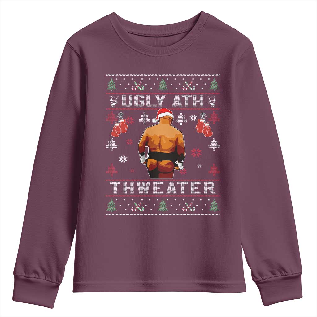 Funny Christmas Youth Sweatshirt Merry Chrithmith Ugly Ath Thweater Tyson - Wonder Print Shop