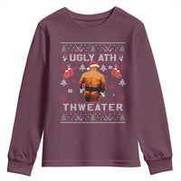 Funny Christmas Youth Sweatshirt Merry Chrithmith Ugly Ath Thweater Tyson - Wonder Print Shop