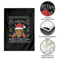 Funny Christmas Garden Flag Merry Chrithmith Ath Thweater Tyson Professional Boxer Ugly Xmas - Wonder Print Shop