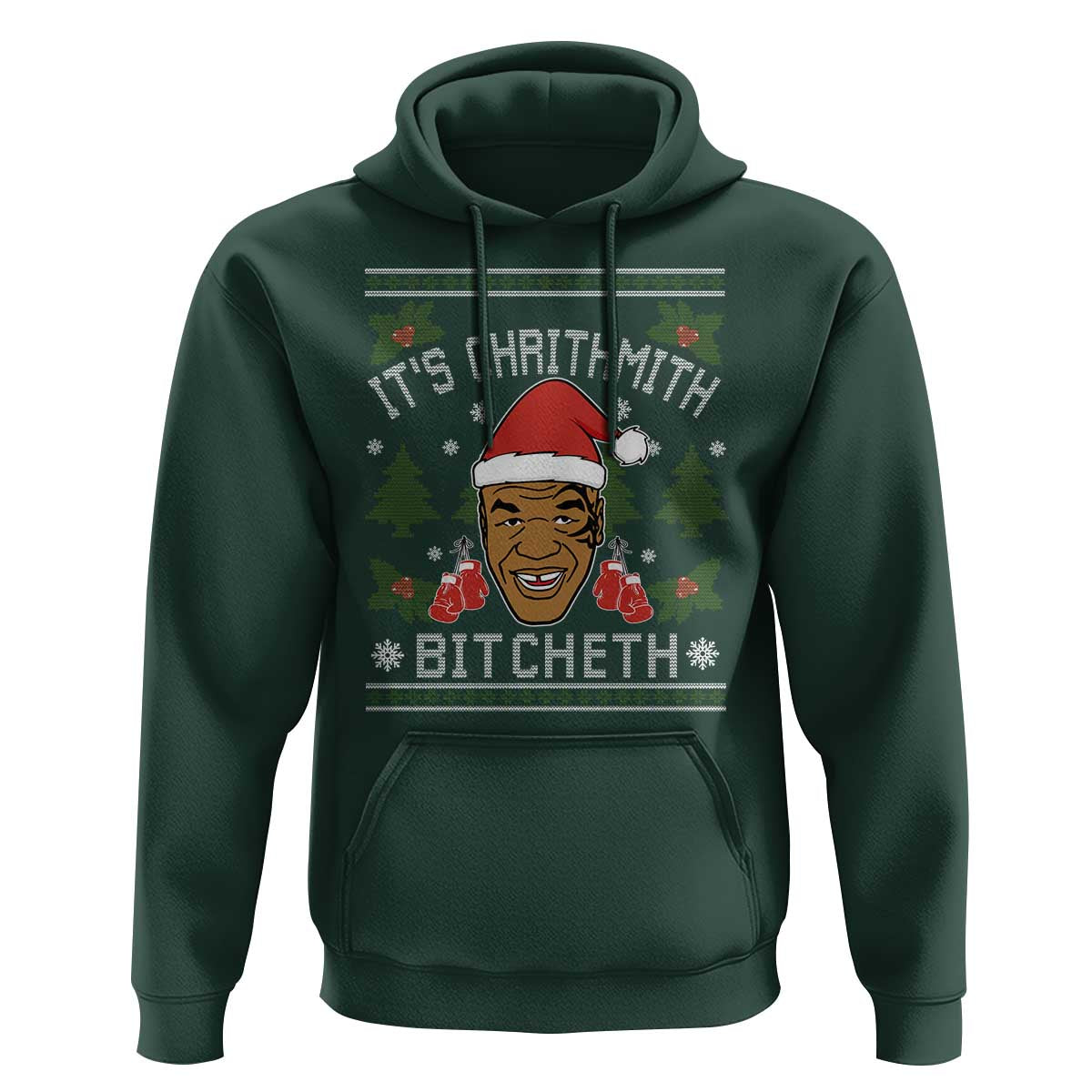 Funny Christmas Hoodie Merry Chrithmith Ath Thweater Tyson Professional Boxer Ugly Xmas - Wonder Print Shop