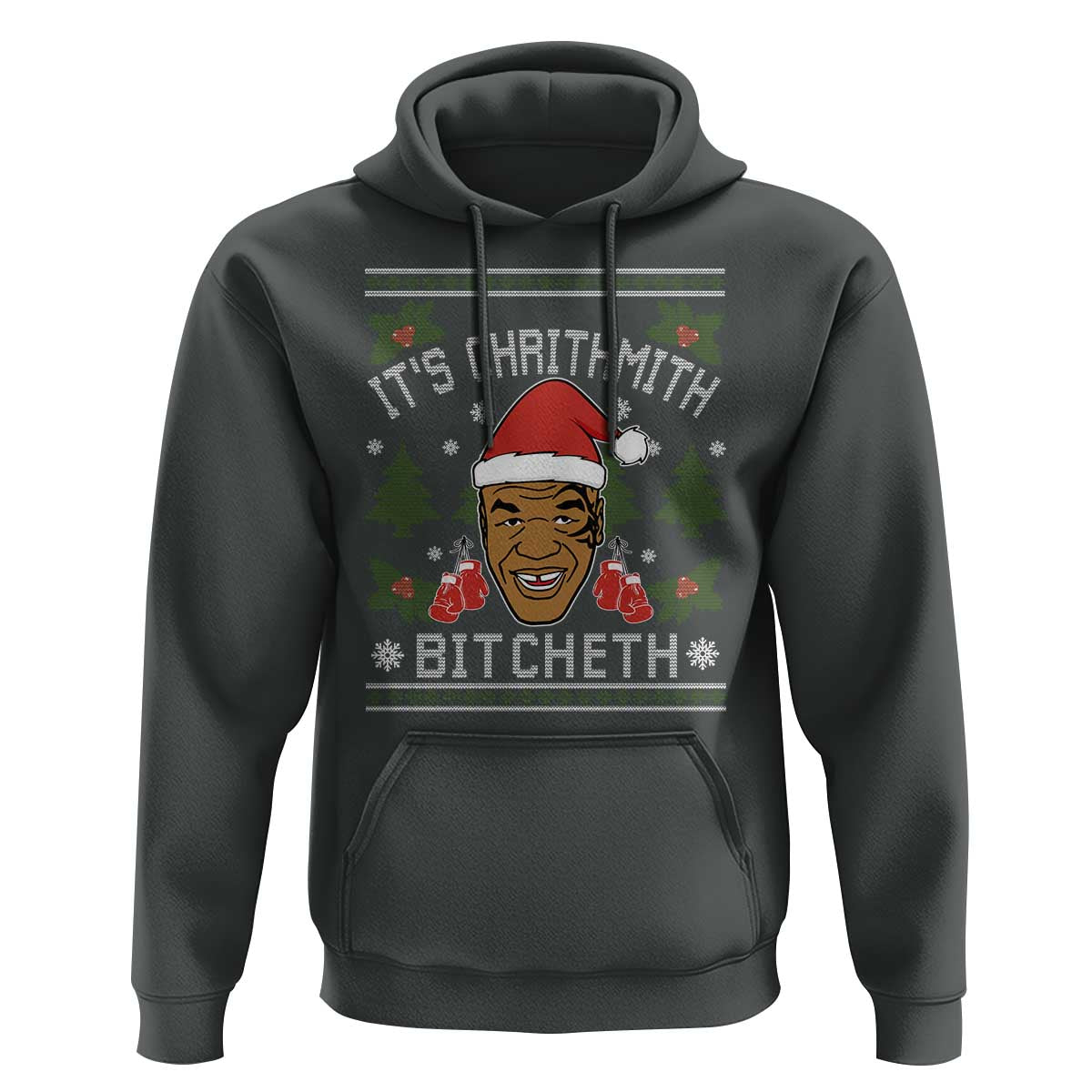 Funny Christmas Hoodie Merry Chrithmith Ath Thweater Tyson Professional Boxer Ugly Xmas - Wonder Print Shop