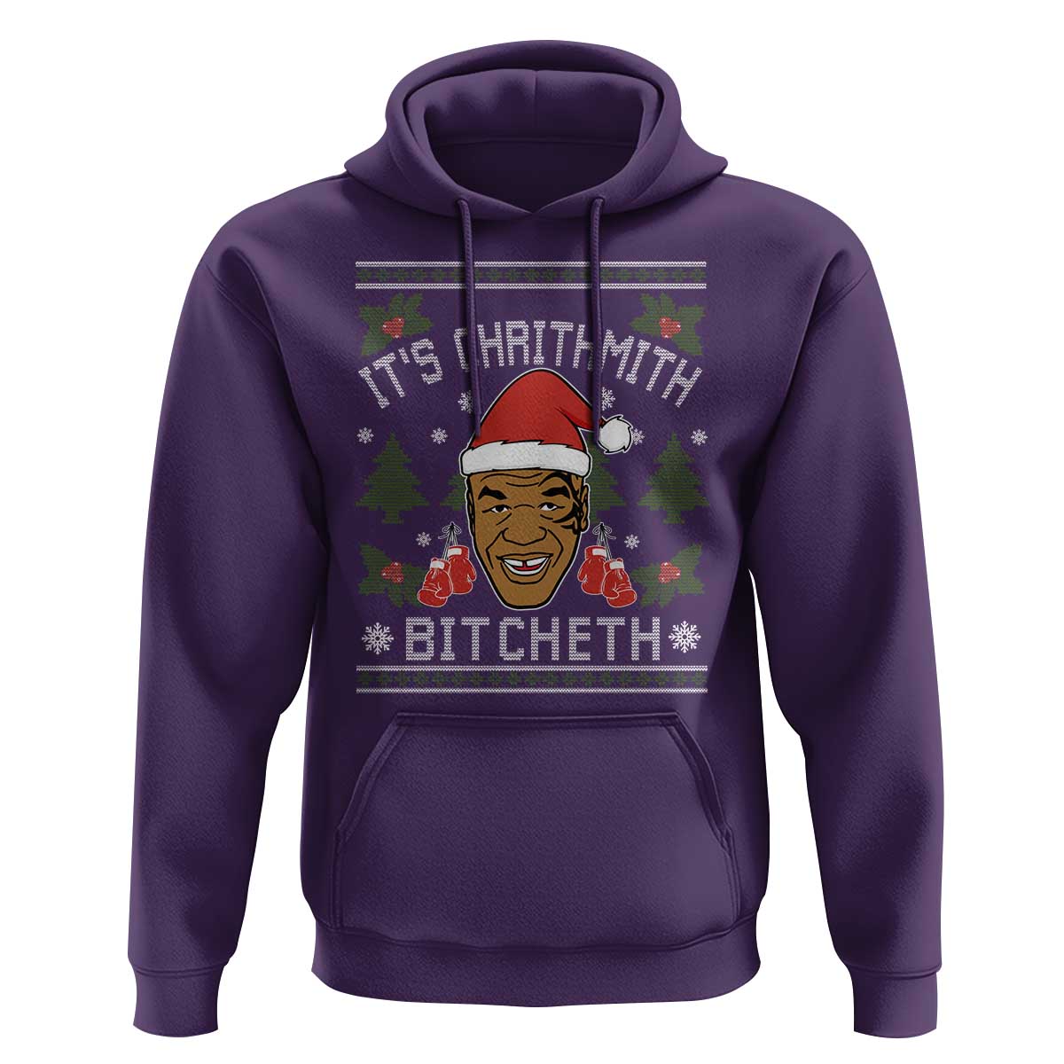Funny Christmas Hoodie Merry Chrithmith Ath Thweater Tyson Professional Boxer Ugly Xmas - Wonder Print Shop
