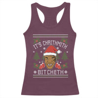 Funny Christmas Racerback Tank Top Merry Chrithmith Ath Thweater Tyson Professional Boxer Ugly Xmas - Wonder Print Shop