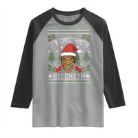 Funny Christmas Raglan Shirt Merry Chrithmith Ath Thweater Tyson Professional Boxer Ugly Xmas - Wonder Print Shop