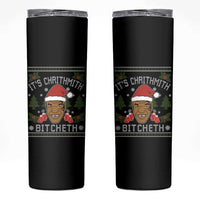 Funny Christmas Skinny Tumbler Merry Chrithmith Ath Thweater Tyson Professional Boxer Ugly Xmas - Wonder Print Shop