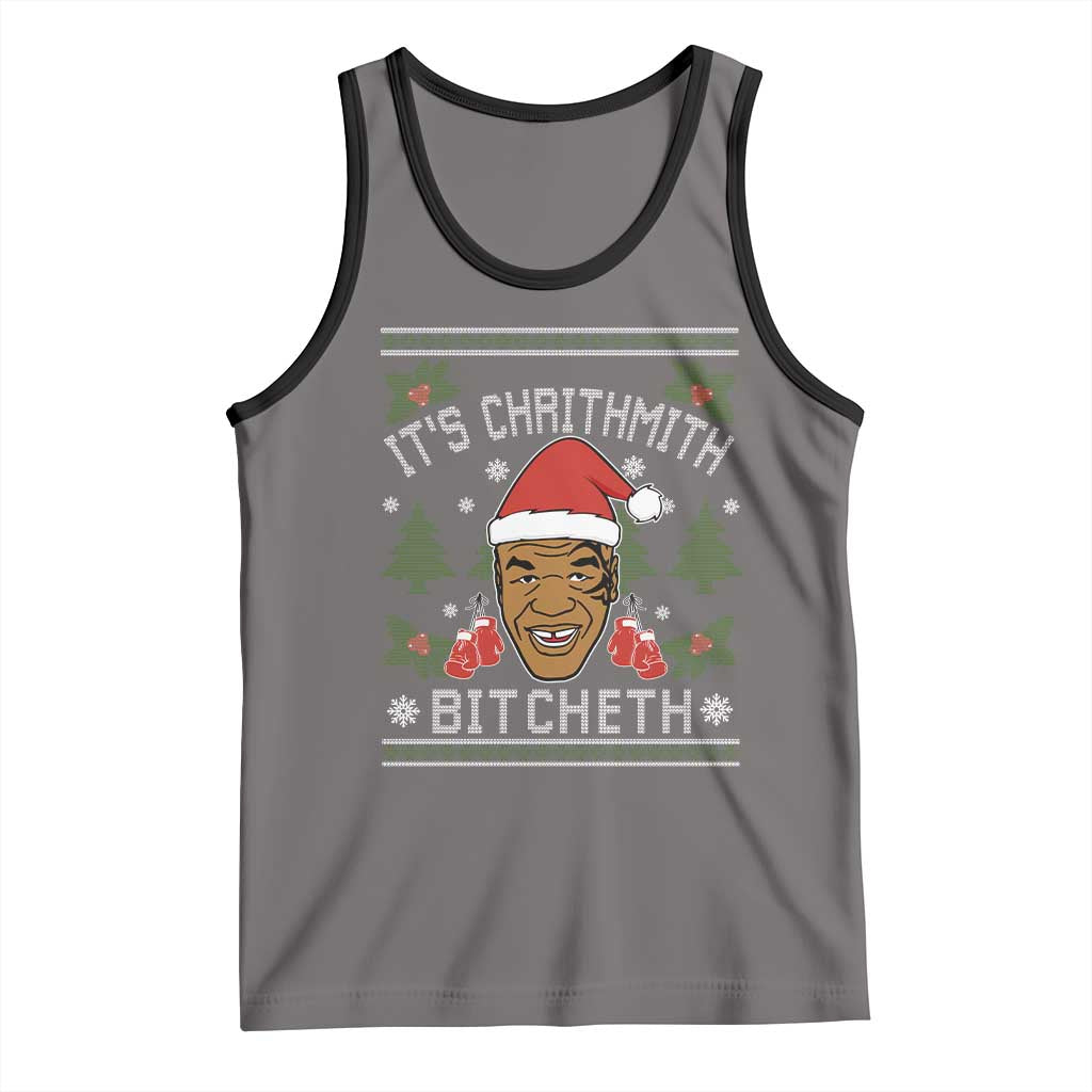 Funny Christmas Tank Top Merry Chrithmith Ath Thweater Tyson Professional Boxer Ugly Xmas - Wonder Print Shop