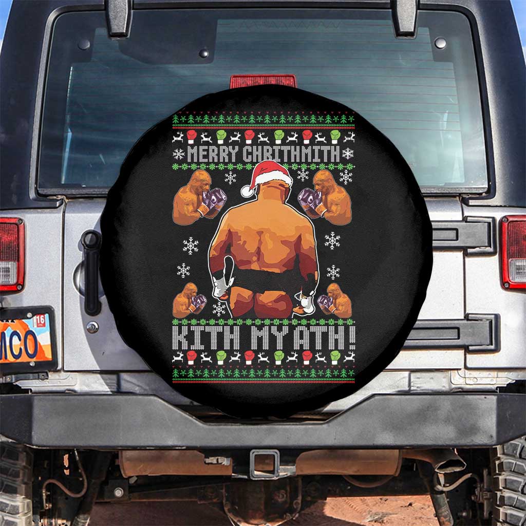 Merry Chrithmith Kith My Ath Funny Ugly Christmas Spare Tire Cover - Wonder Print Shop