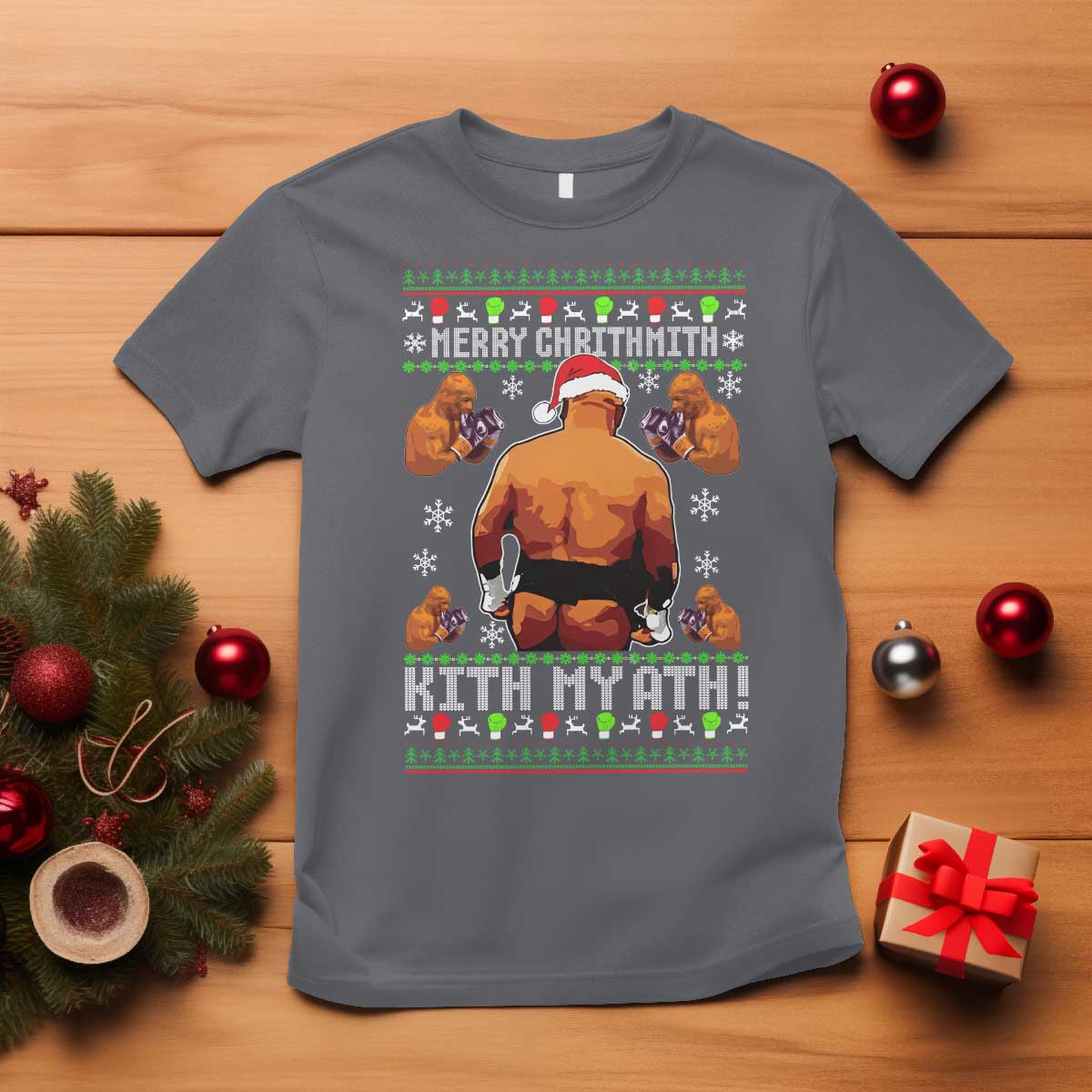 Merry Chrithmith Kith My Ath Funny Ugly Christmas T Shirt - Wonder Print Shop