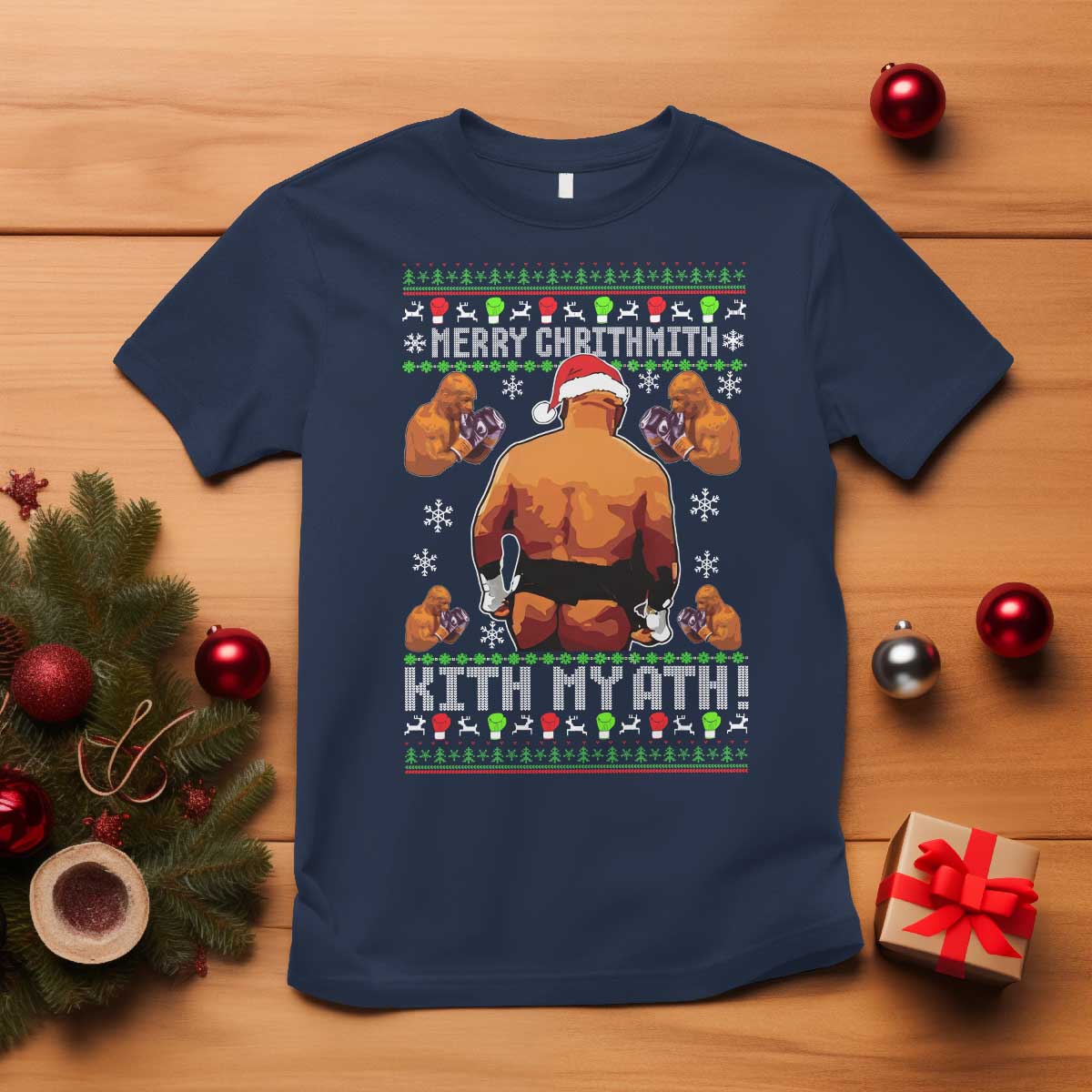 Merry Chrithmith Kith My Ath Funny Ugly Christmas T Shirt - Wonder Print Shop