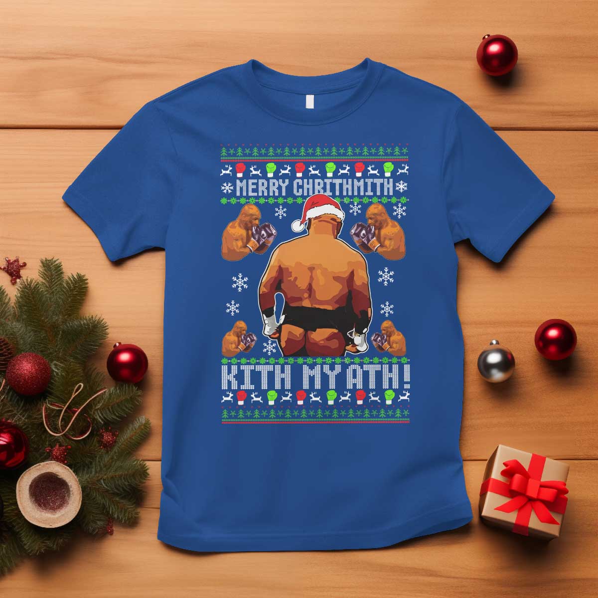 Merry Chrithmith Kith My Ath Funny Ugly Christmas T Shirt - Wonder Print Shop