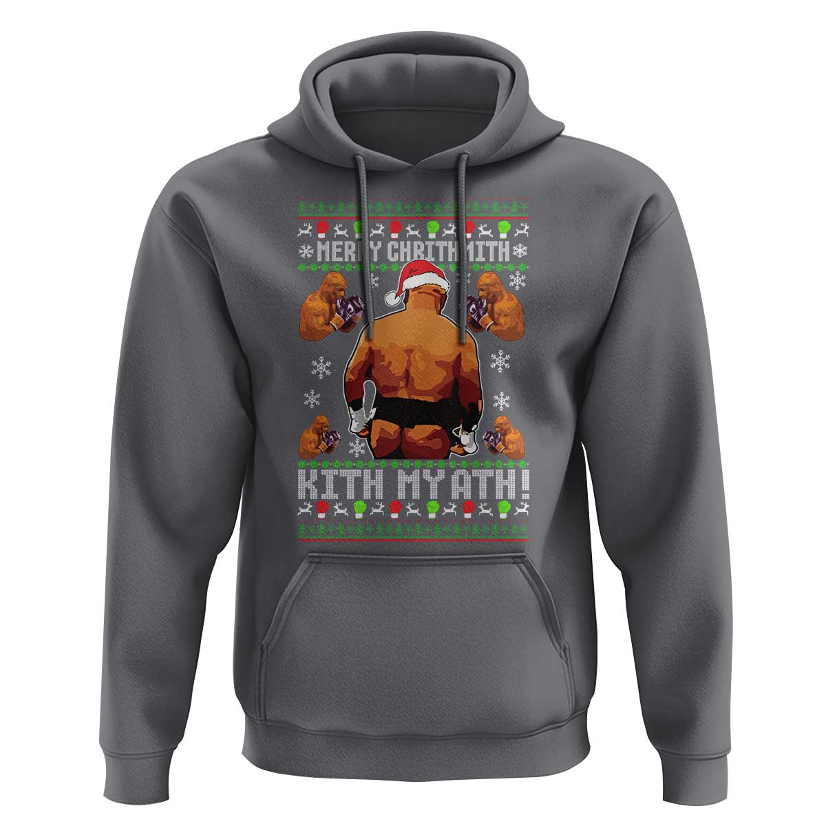 Merry Chrithmith Kith My Ath Funny Ugly Christmas Hoodie - Wonder Print Shop