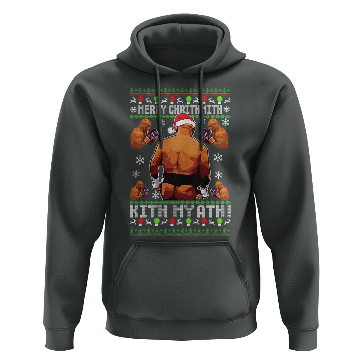 Merry Chrithmith Kith My Ath Funny Ugly Christmas Hoodie - Wonder Print Shop