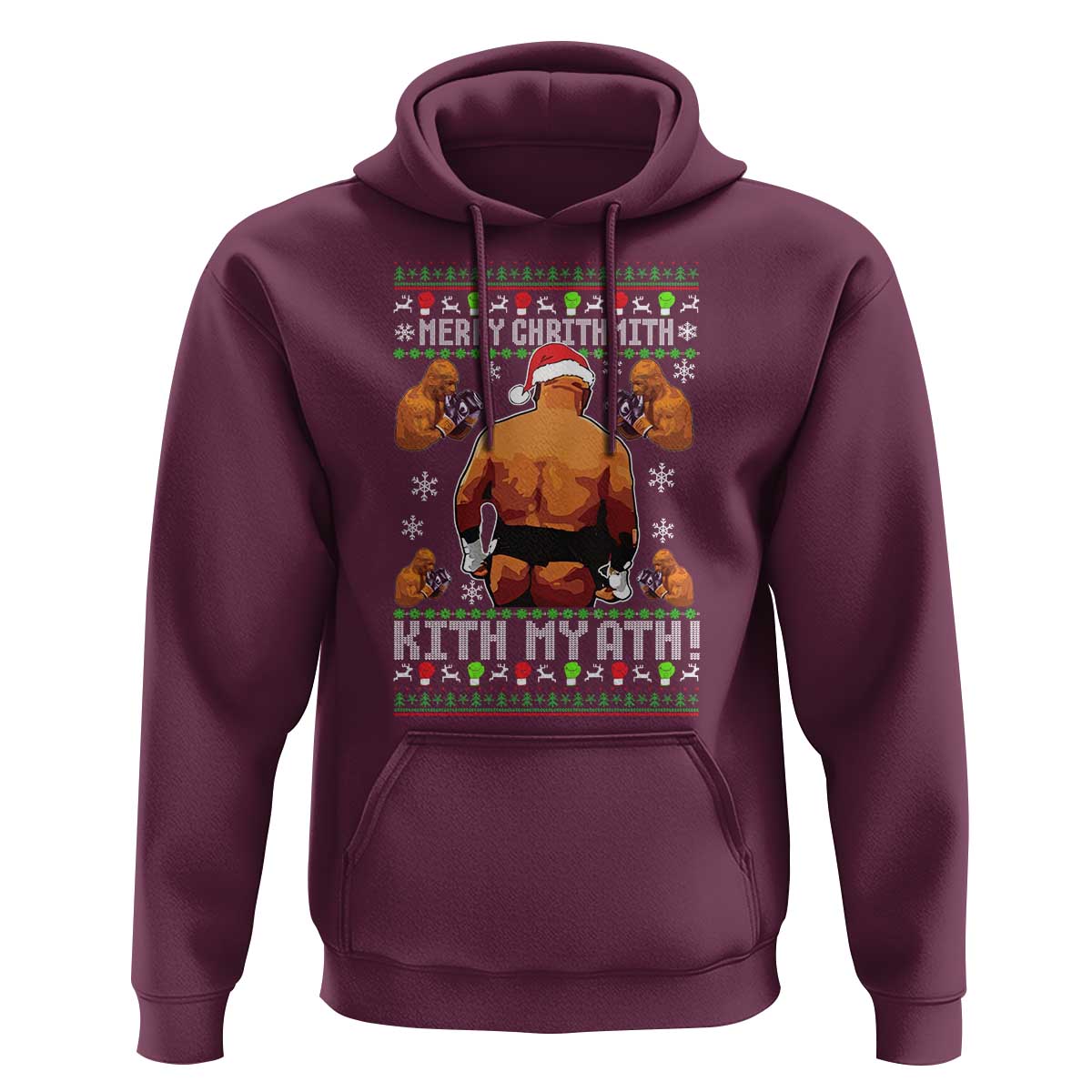 Merry Chrithmith Kith My Ath Funny Ugly Christmas Hoodie - Wonder Print Shop