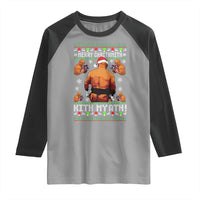 Merry Chrithmith Kith My Ath Funny Ugly Christmas Raglan Shirt - Wonder Print Shop