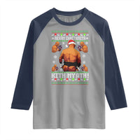 Merry Chrithmith Kith My Ath Funny Ugly Christmas Raglan Shirt - Wonder Print Shop