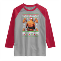 Merry Chrithmith Kith My Ath Funny Ugly Christmas Raglan Shirt - Wonder Print Shop